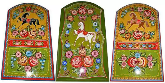 Gorodetskaya Painting alang sa mga Magsugod sa Kahoy: Mga Talaan nga adunay mga litrato
