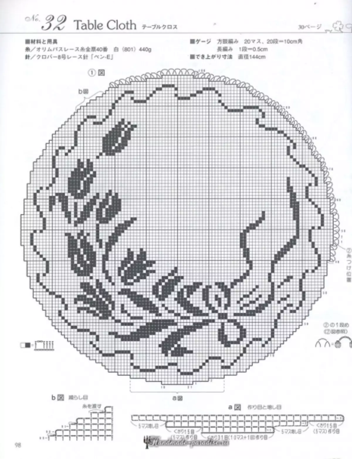 Elegant crochet Spëtze 2019 Magazine - Servietten an de Korchet Tafel