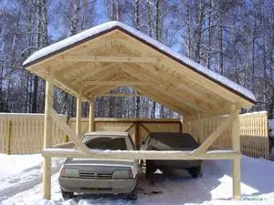 Canopy alang sa awto sa Cottage: Photo ug Pag-instalar sa imong kaugalingon nga mga kamot