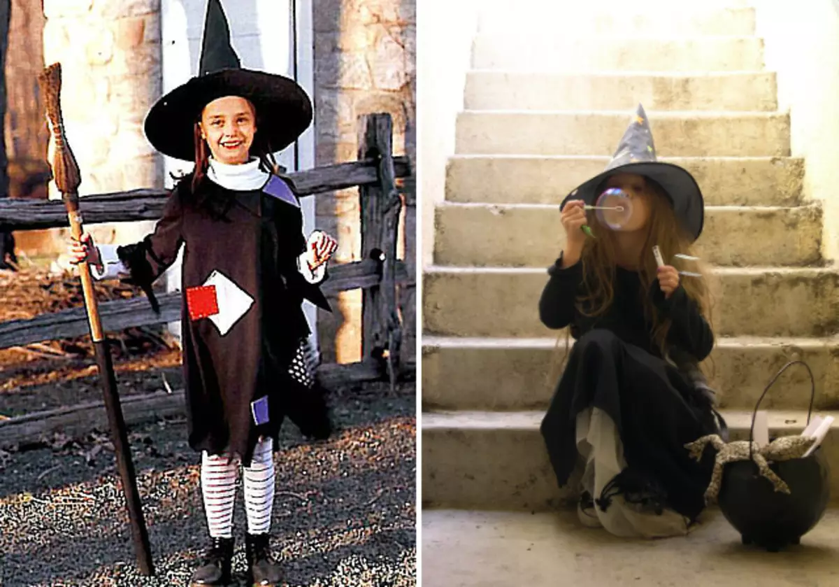 Cadılar Bayramı kostümü bir kız için elleriyle ve video olan bir çocuk için