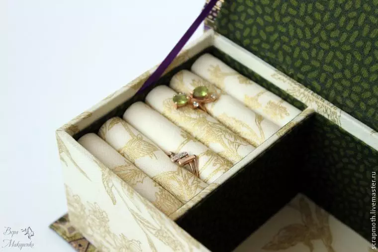 Šperky Box s vlastnými rukami: Master Trieda z lepenky s fotografiami
