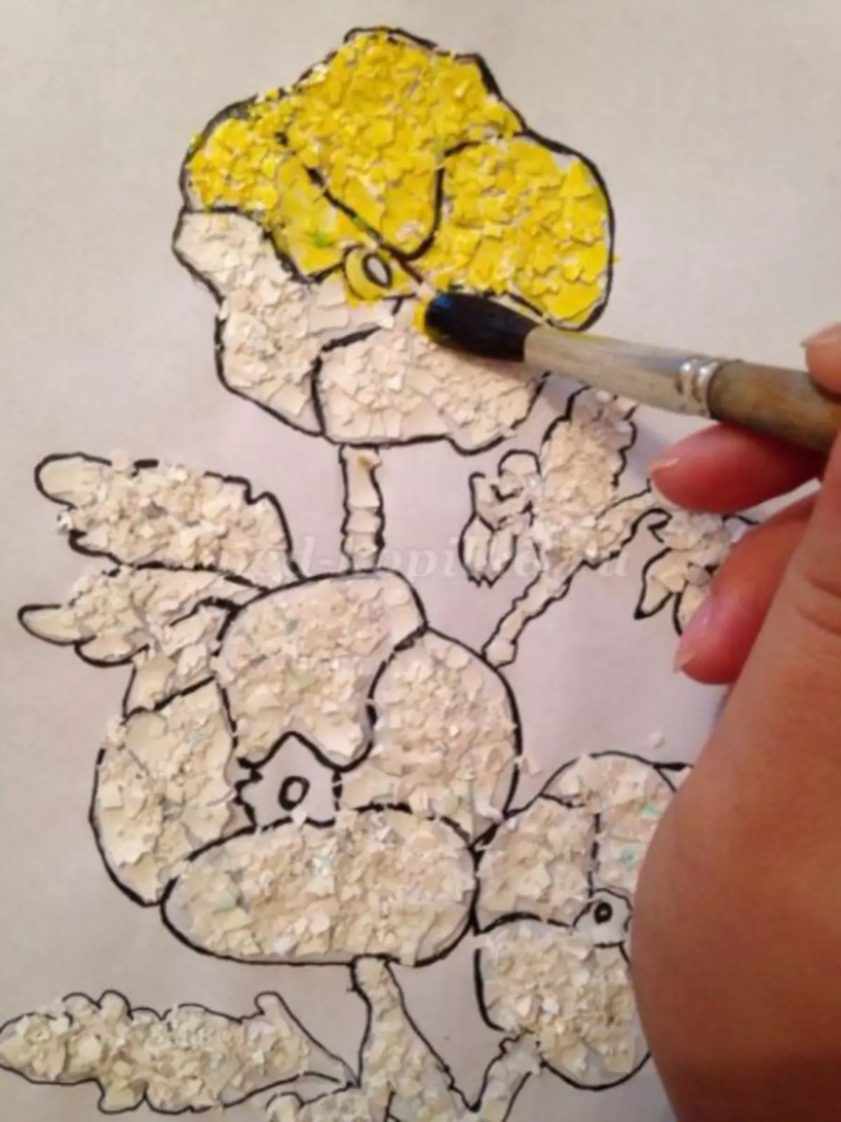 Yumurta kabuğundan mozaik kendiniz yapın: Fotoğraf ve video ile ana sınıf