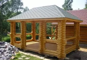 Vierdicht dak voor Arbor doe het zelf, hoe het te ontwerpen en te bouwen