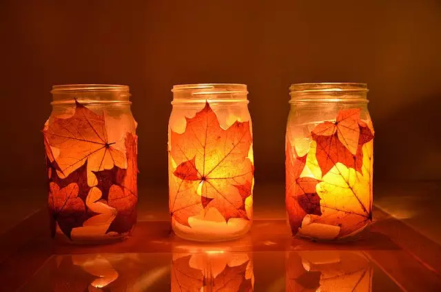 Herbst-Kerzenständer machen es selbst
