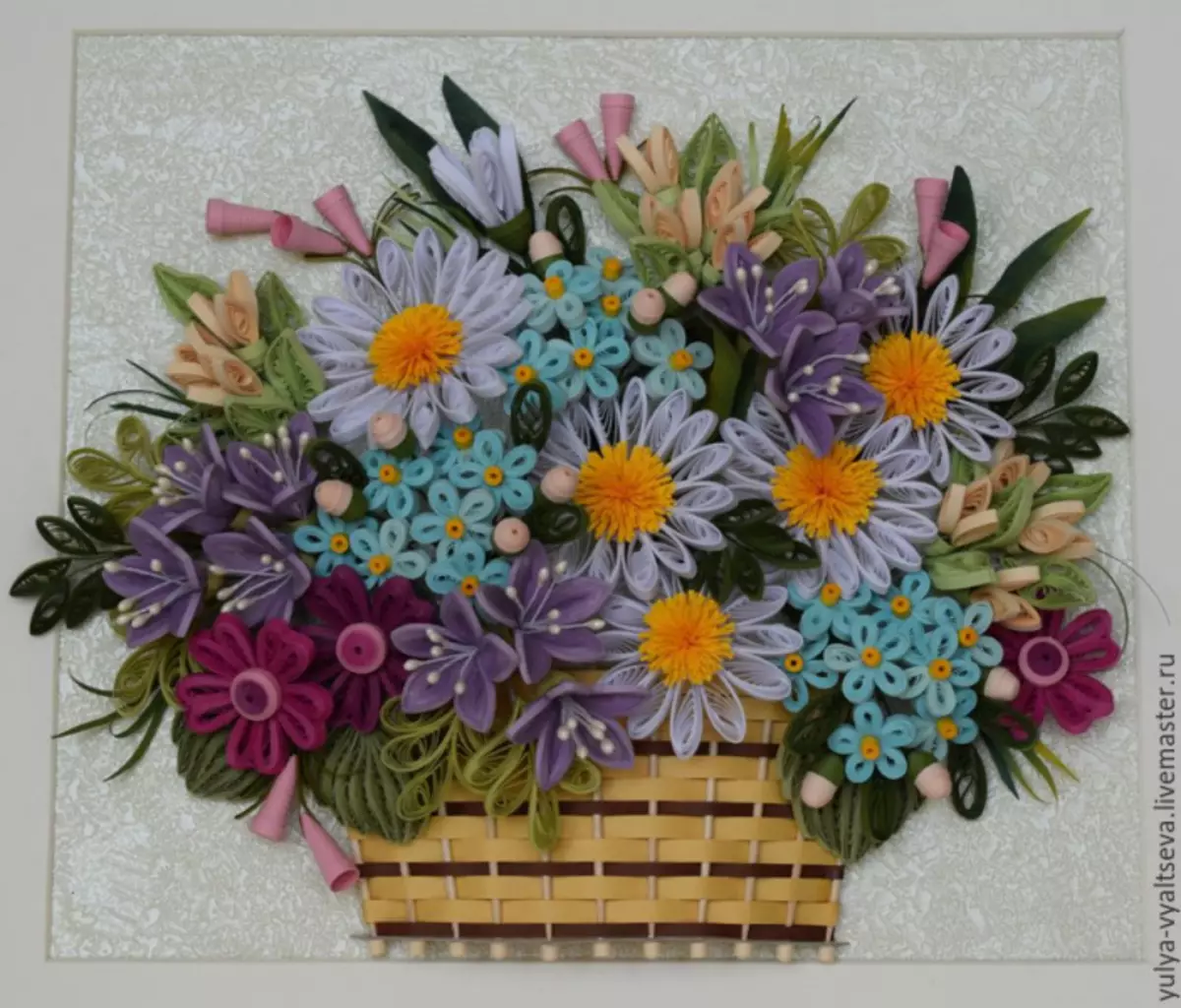 Imatges Quilling de Flors, Bouquets: Classe magistral amb foto i vídeo