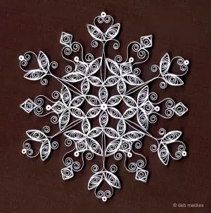 Quilling: Snowflake steg för steg i masterklass med fotosystem
