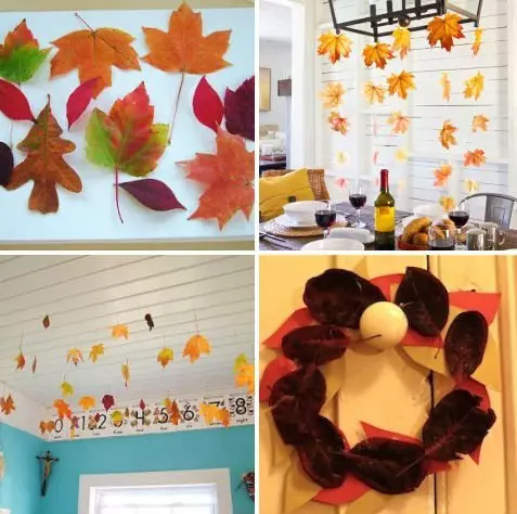 Garlands and wreaths from autumn leaves do it yourself