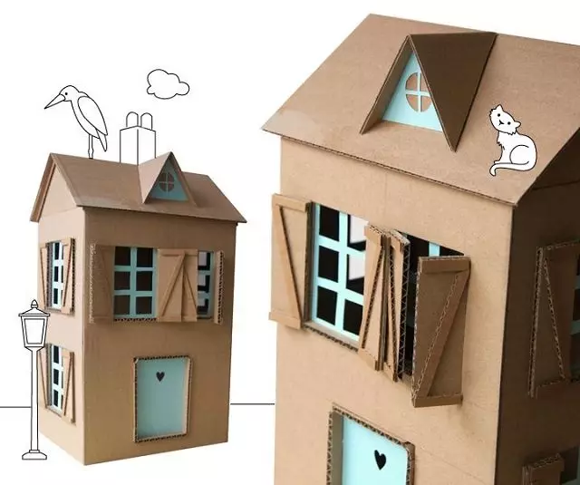 纸板房子图来做自己：用于照片和视频的儿童MK