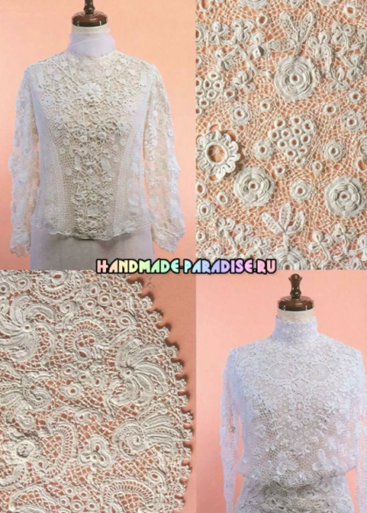 Irish lace kroket. Motifleriň shemalary