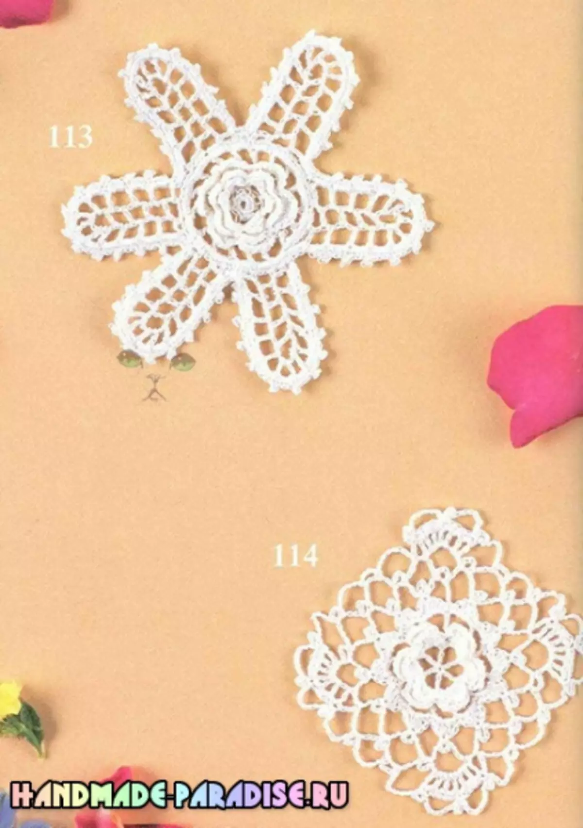 Irlande Lace Crochet. Gahunda ya motif