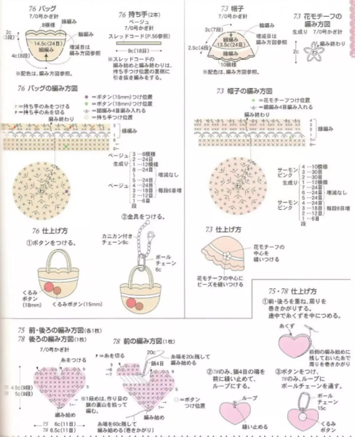 Revista japonesa amb esquemes de ganxet