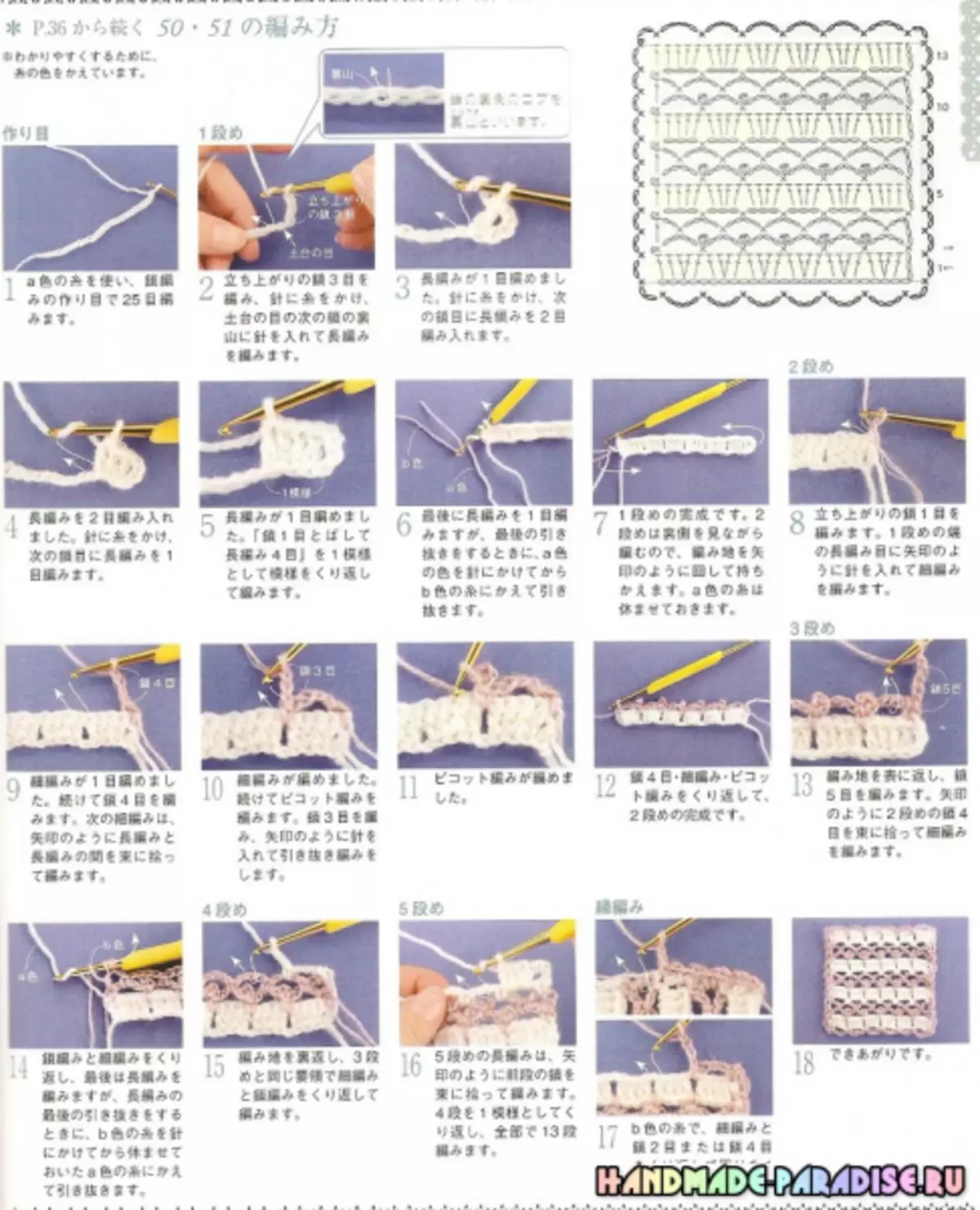Japonijos žurnalas su nėrimo schemomis