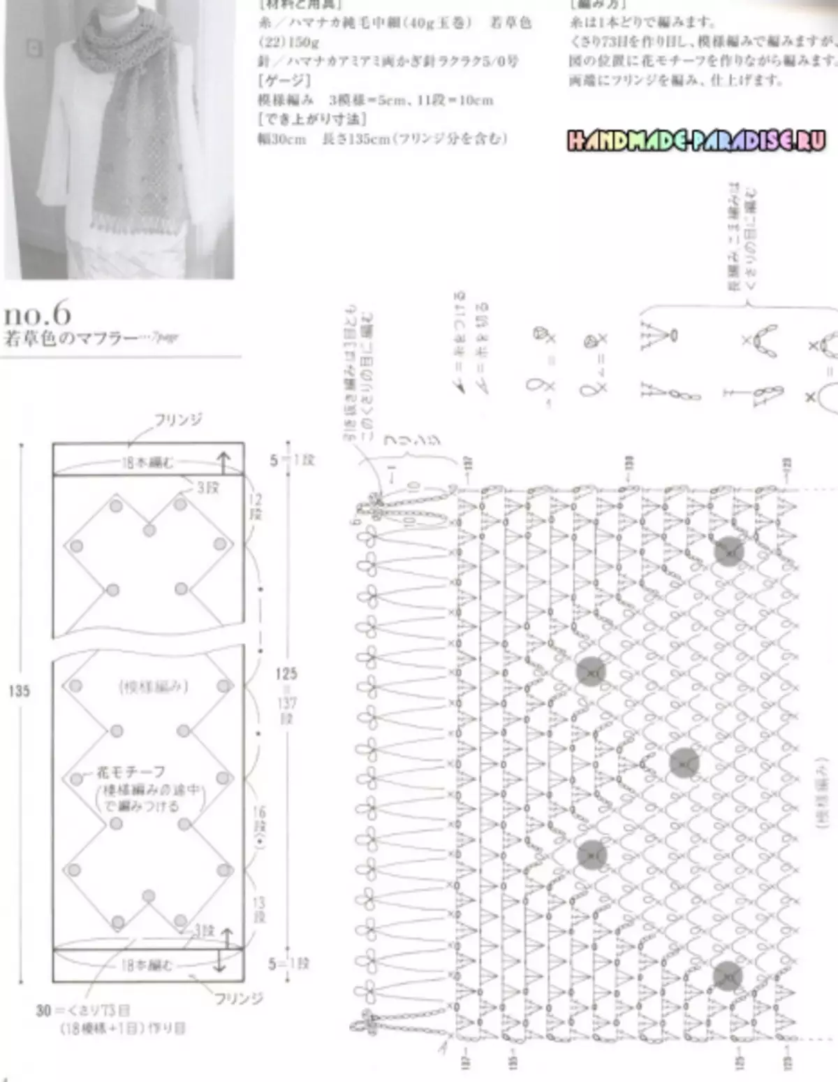 โครเชต์ถักที่มีสไตล์ นิตยสารญี่ปุ่นพร้อมโครงร่าง