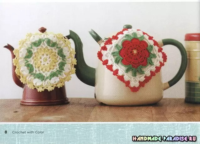 Crochet sareng warna. Majalah Jepang nganggo skema