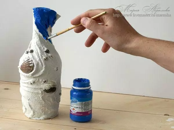 Майстор на декора на бутилки чорапогащи със собствените си ръце със снимки и видео