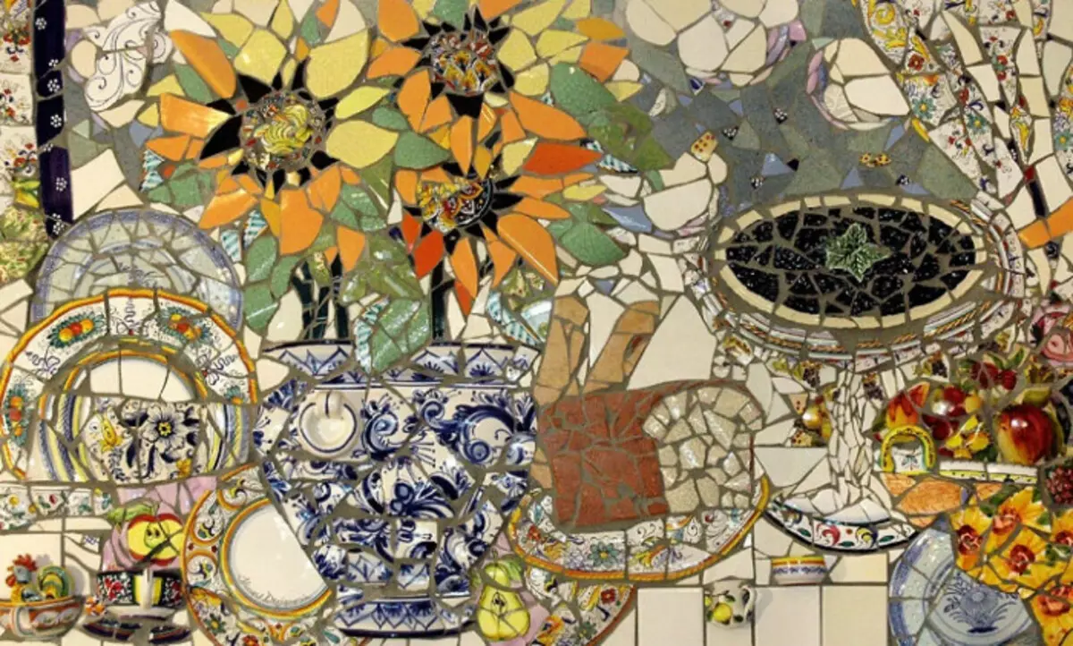 Mosaic ji bat tile do-it-xwe ji bo metbexê û serşokê bi wêne û vîdyoyê