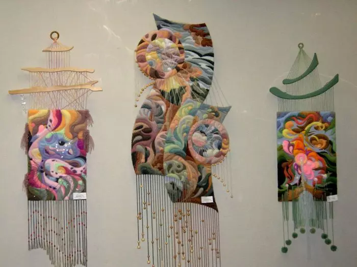 Ordninger Tapestry med egne hender: Hvordan lage masse veving i rammen
