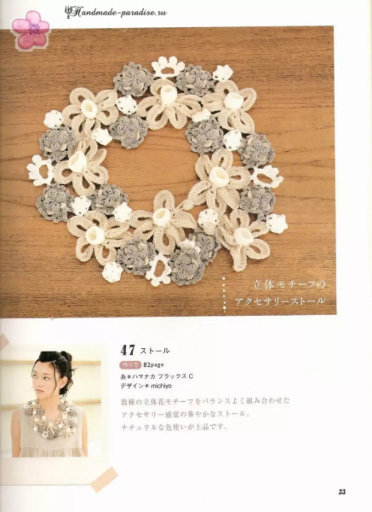 لوازم جانبی تابستانی قلاب دوزی. مجله ژاپنی با طرح ها