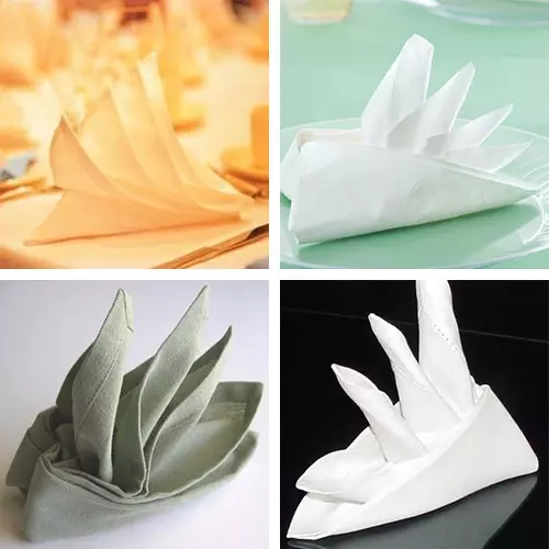 Napkins gấp theo nhiều cách khác nhau: Tùy chọn với các sơ đồ và hình ảnh