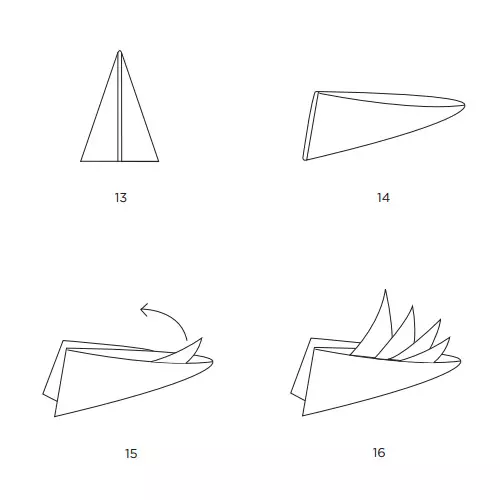વિવિધ રીતે ફોલ્ડિંગ નેપકિન્સ: યોજનાઓ અને ફોટા સાથેના વિકલ્પો