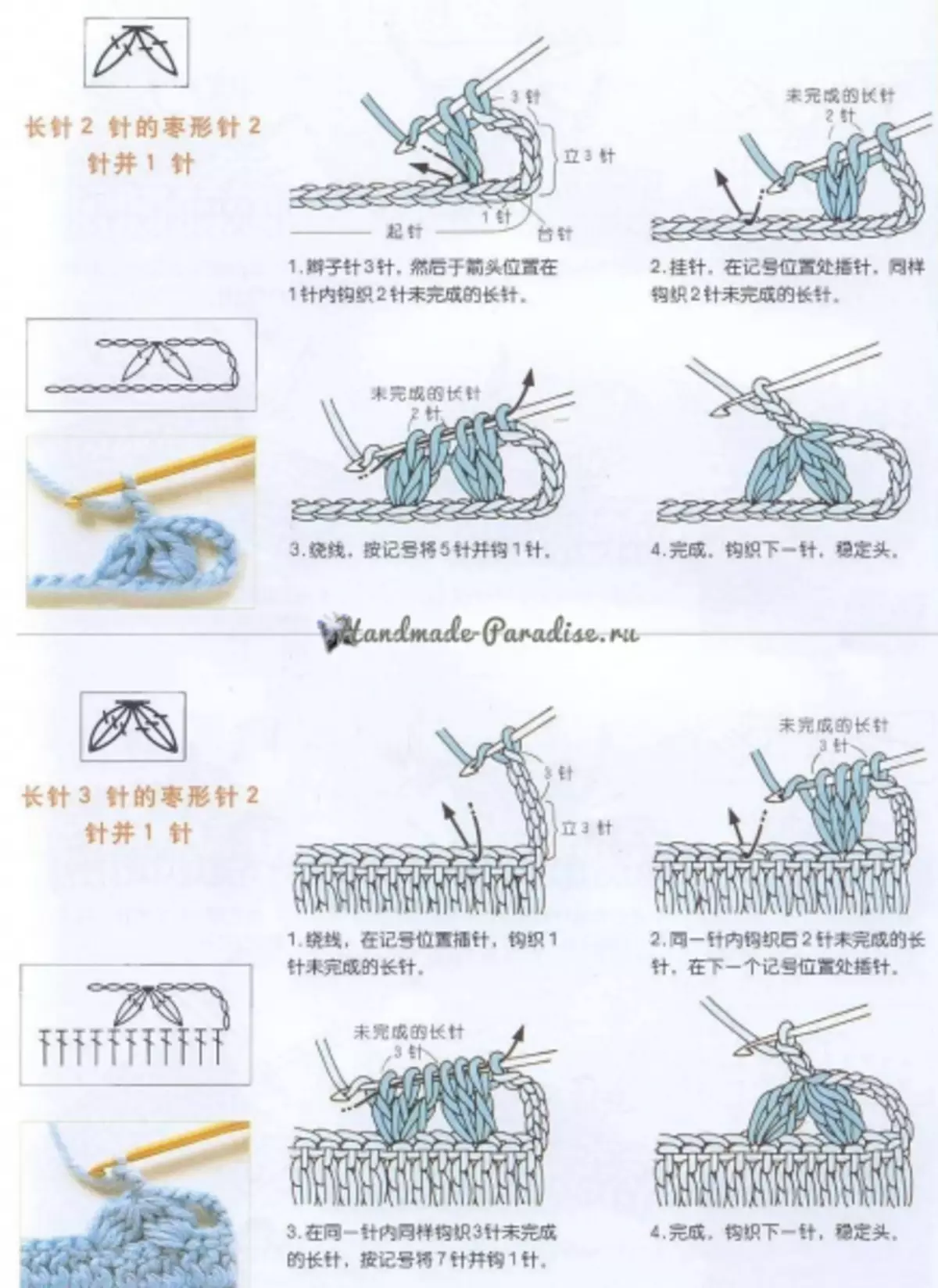 Como fazer crochê em esquemas chineses