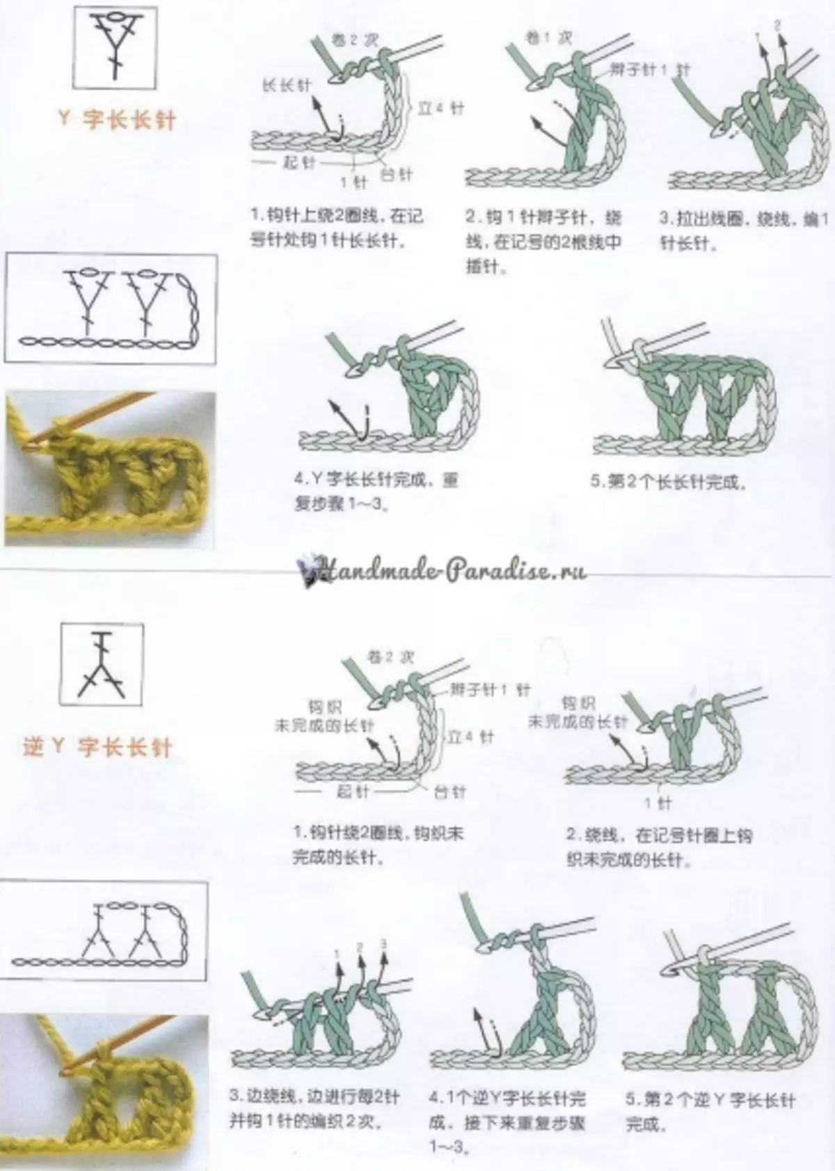 中国のスキームでかぎ針編みの仕方