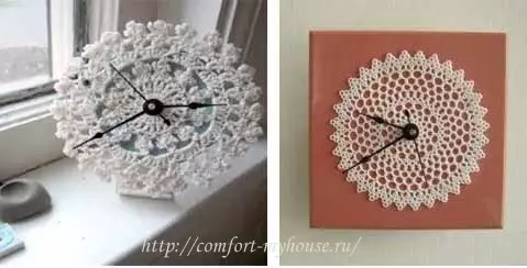 Crocheted panels for kitchen with schemes