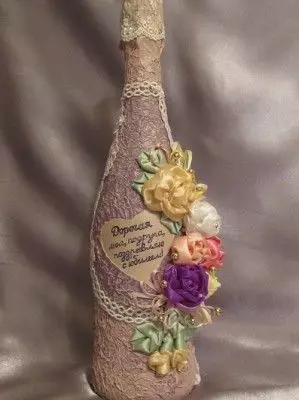Bottle decor with their own hands: photo and video on decorating