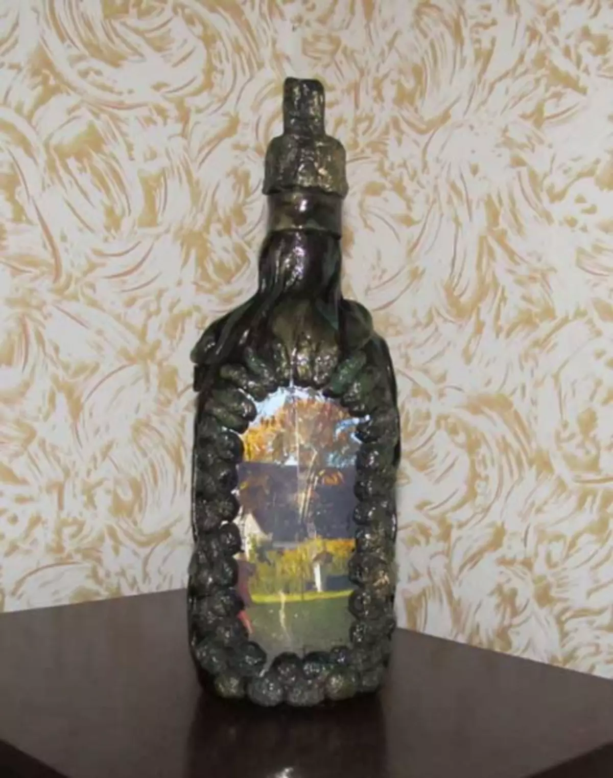 Fľaša dekor s vlastnými rukami: foto a video na zdobenie