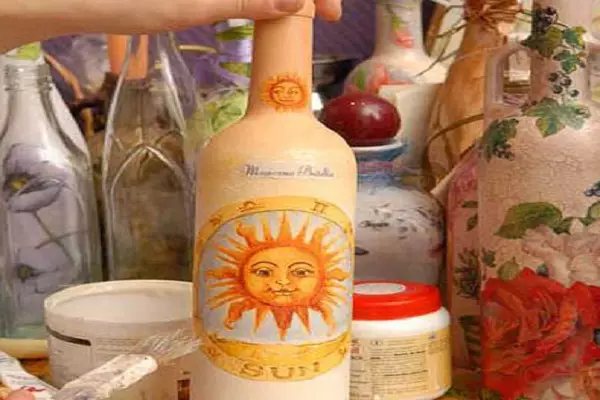 Botol dekorasi nganggo tangan dhewe: Foto lan Video ing Dekorasi
