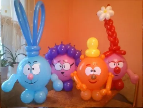 Ballons machen es selbst aus Filz und Papier: Smeshariki und Luntik