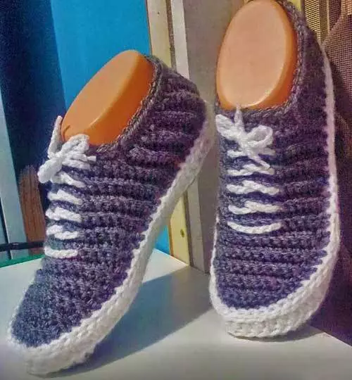 Crochet sneakers - saƙa ga yara