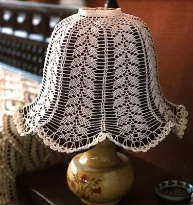 Trikotāžas Lampshade Crochet - ideju izvēle