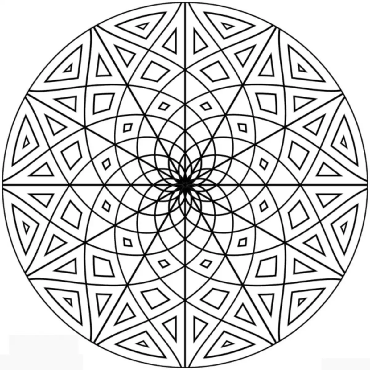 Mandala for coloring: the product for execution of desires