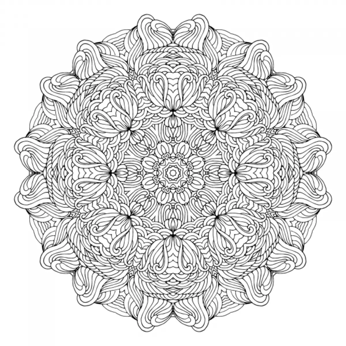Mandala for coloring: the product for execution of desires