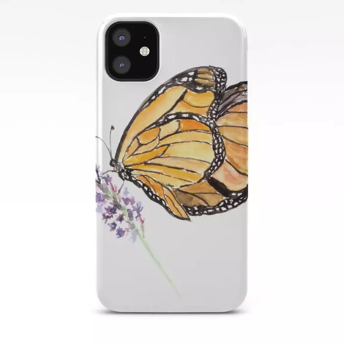 Il caso per il telefono può essere splendidamente calcolando con un marker: disegno con una farfalla
