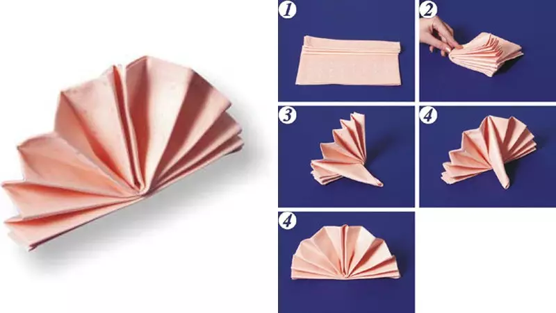 如何折疊餐巾扇