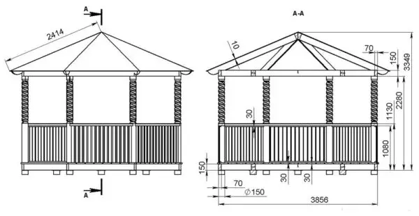 Hex gazebos för att ge - en översikt över alternativ och konstruktion för 6 steg