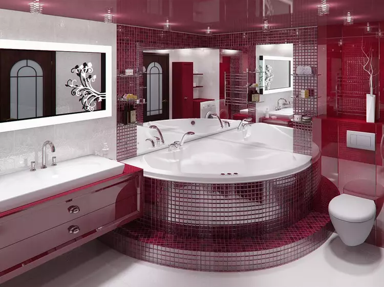 Interni del bagno combinati con WC: come fare splendidamente e pratico su piccolo spazio (38 foto)