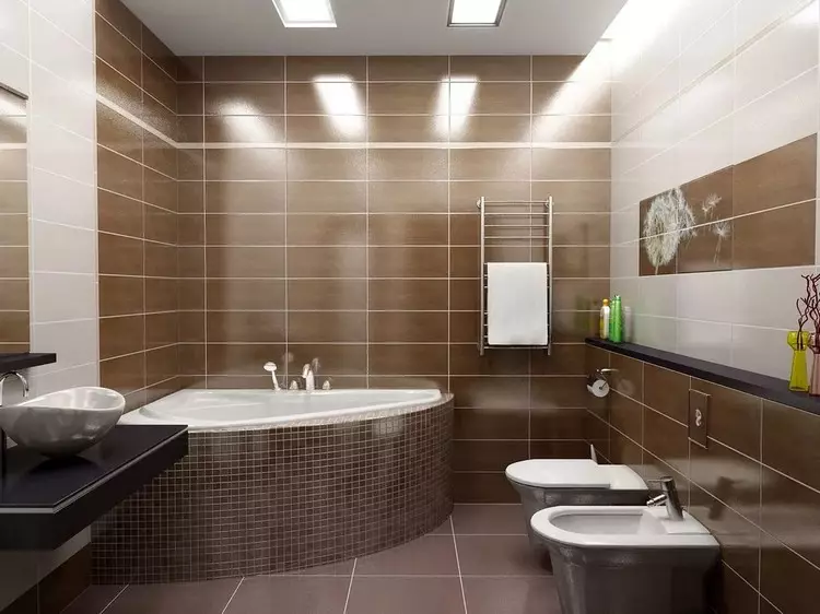 Interiér kúpeľne v kombinácii s WC: Ako robiť krásne a praktické na malý priestor (38 fotografií)