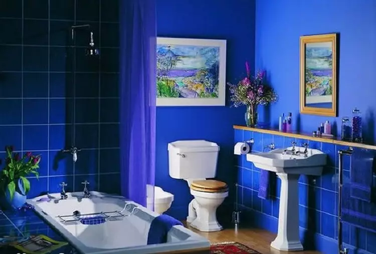 Vonios interjeras kartu su tualetu: kaip padaryti gražiai ir praktiškai mažoje erdvėje (38 nuotraukos)