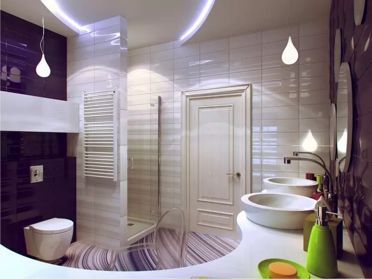 Badkamer interieur gecombineerd met toilet: hoe prachtig en praktisch te doen op kleine ruimte (38 foto's)