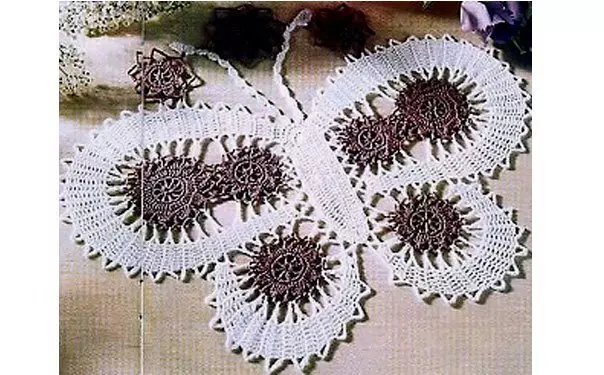 Morero oa serurubele oa crochet rutterfly - Lipapali tsa knitting