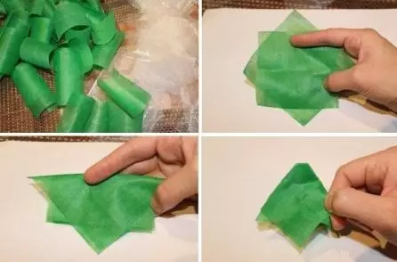 How to make a Christmas tree from candies with your own hands and bottles of champagne with video
