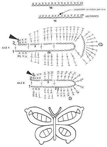 Crochet Butterfly - 100 shema i opisi