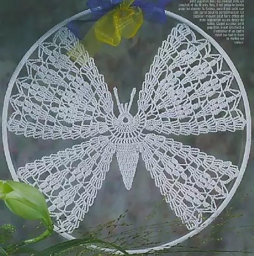 Crochet Butterfly - 100 scheme at paglalarawan