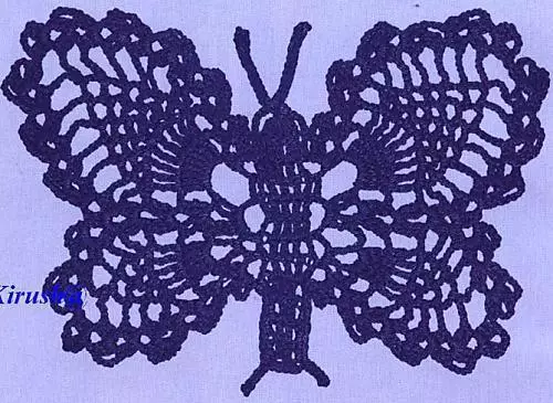 Crochet Butterfly - 100 skemoj kaj priskriboj