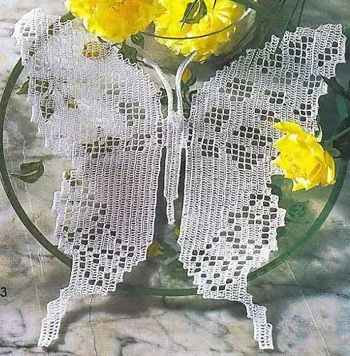 Crochet Kəpənək - 100 sxem və təsvir