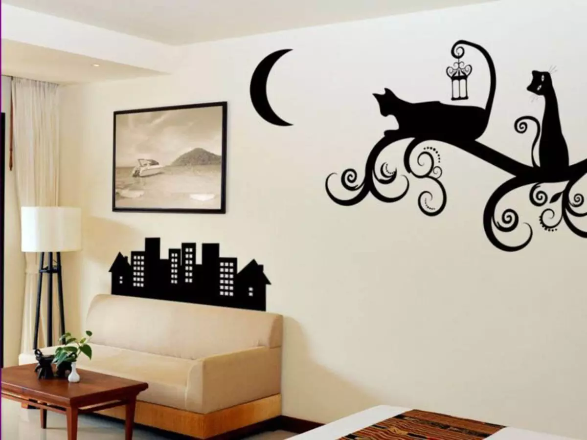 Stencils voor Wall Decor Doe het zelf: download sjablonen gratis met foto's