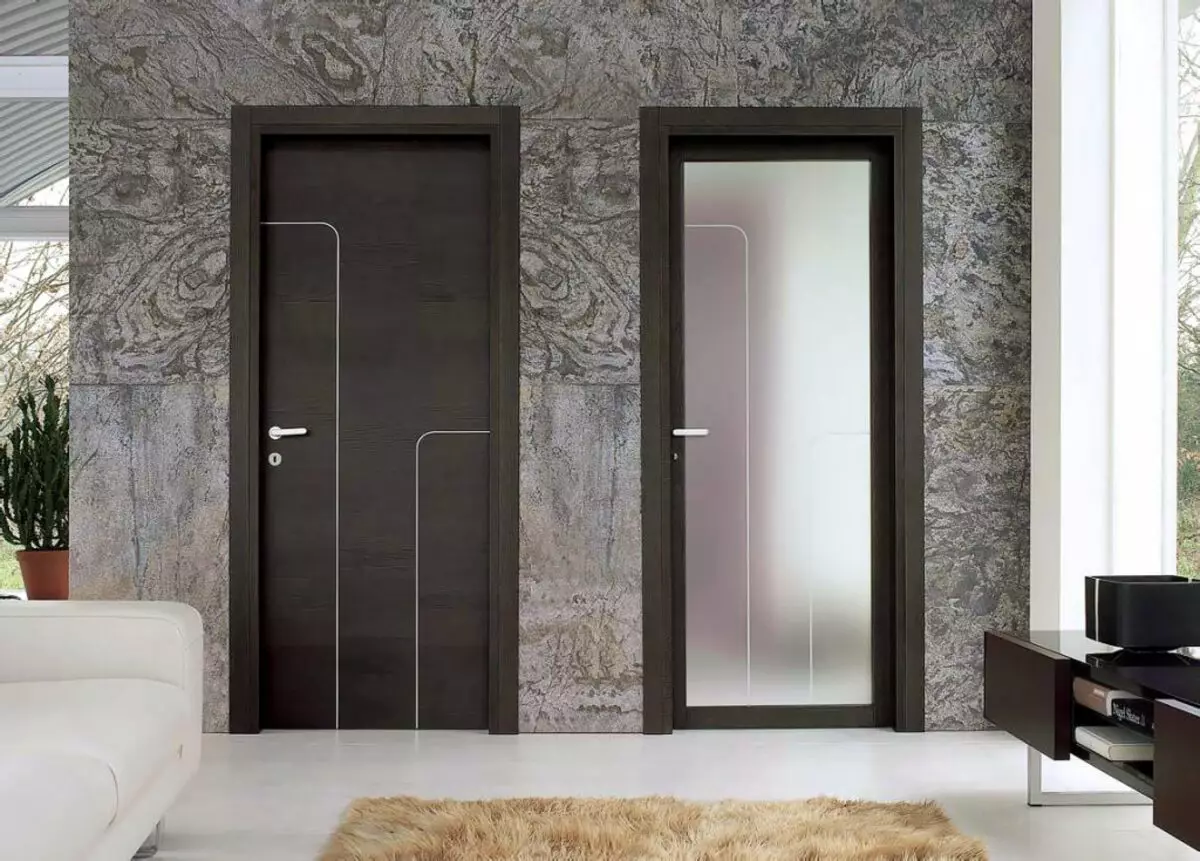 Matte Glass နှင့်အတူတံခါးပေါက်တံခါးများ